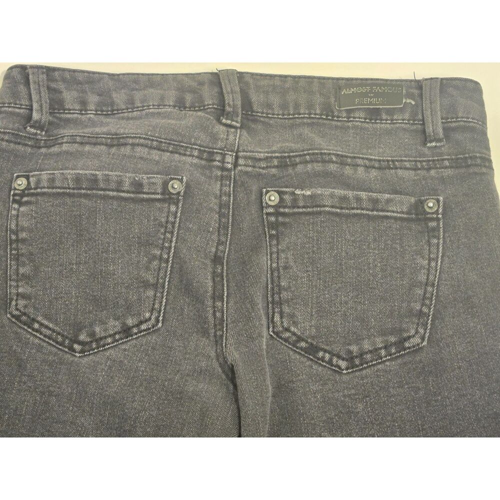 Almost Famous Premium Low Rise Skinny Ankle Jeans | Faded Black | Women's Size 3 - Picture 5 of 9